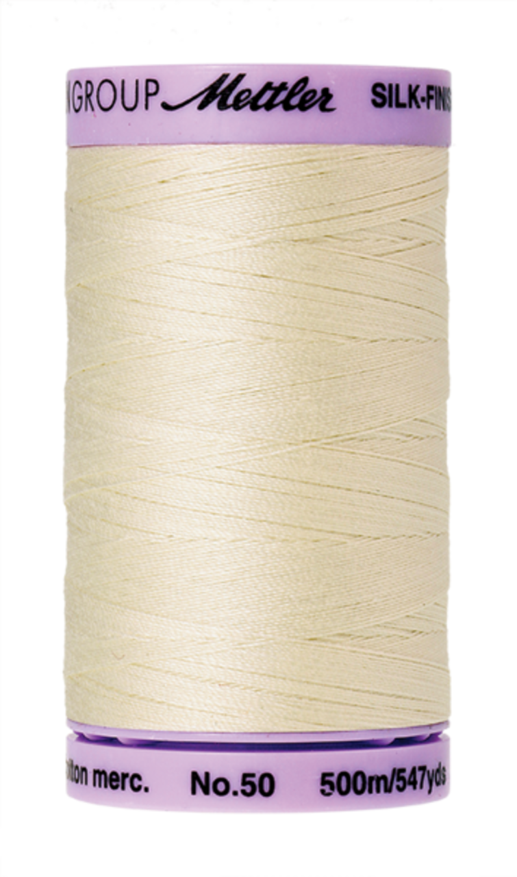 Antique White (9104-3612) | Silk-Finish Cotton 50wt (500M / 547Y) | Mettler Thread